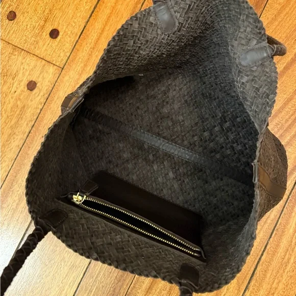 Madewell Dark Brown Woven Tote - Picture 4 of 5